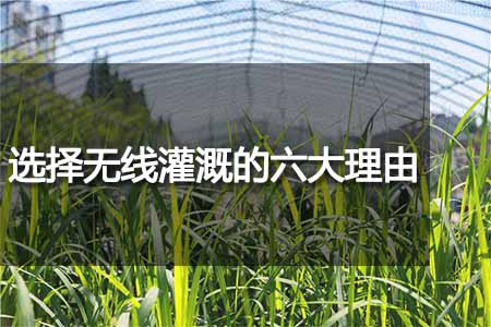 选择无线灌溉的六大理由